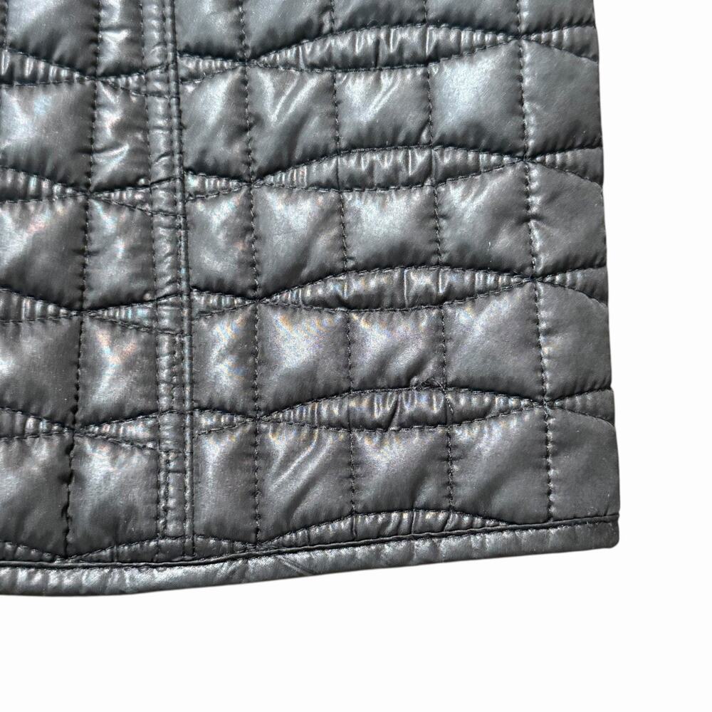 Kate Spade New York Black Quilted Collared Button Front Coat Size M PLEASE READ - Picture 8 of 16